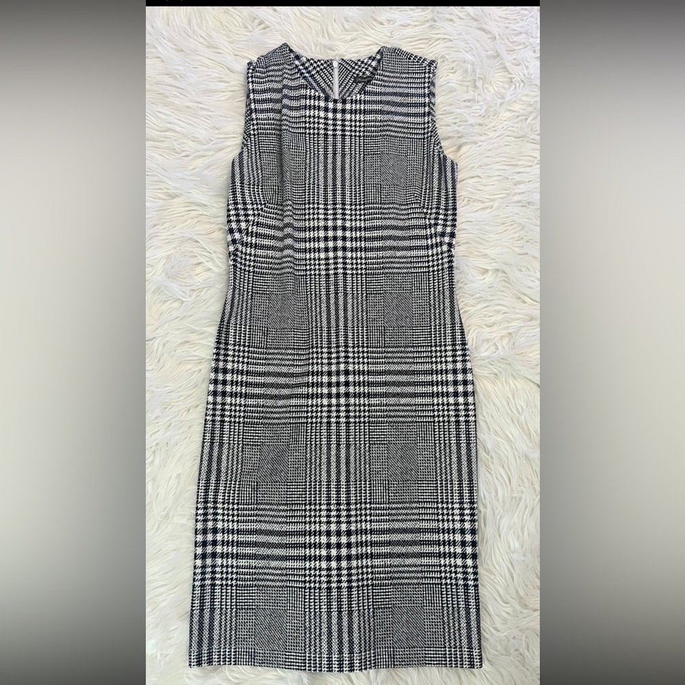 J. McLaughlin houndstooth sleeveless dress size small